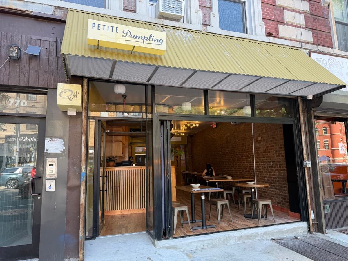 The finished storefront at 770 Washington Ave, open to the dining room